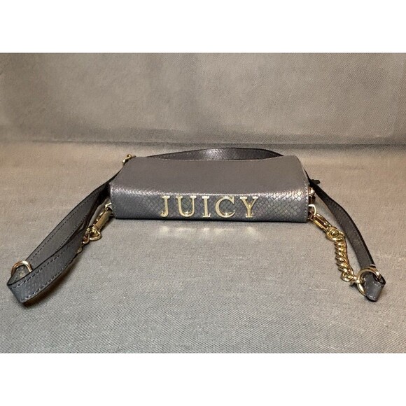 Vintage Juicy Couture Crossbody Purse Wallet Gold Chain Metallic Iridescent Y2K - Picture 3 of 14